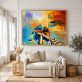 Boats Docked At Sunset Canvas Wall Art