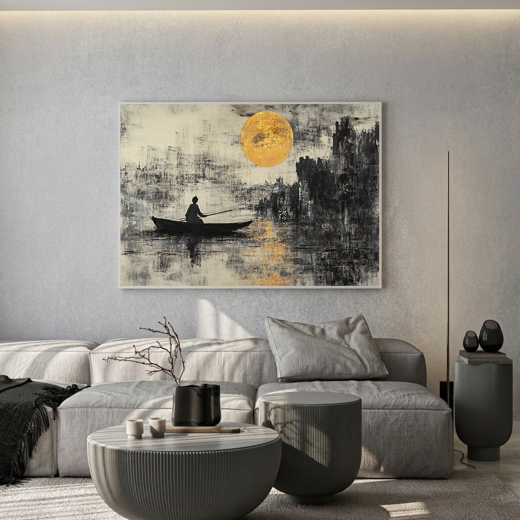 Calm Leaf Framed Canvas Wall Art