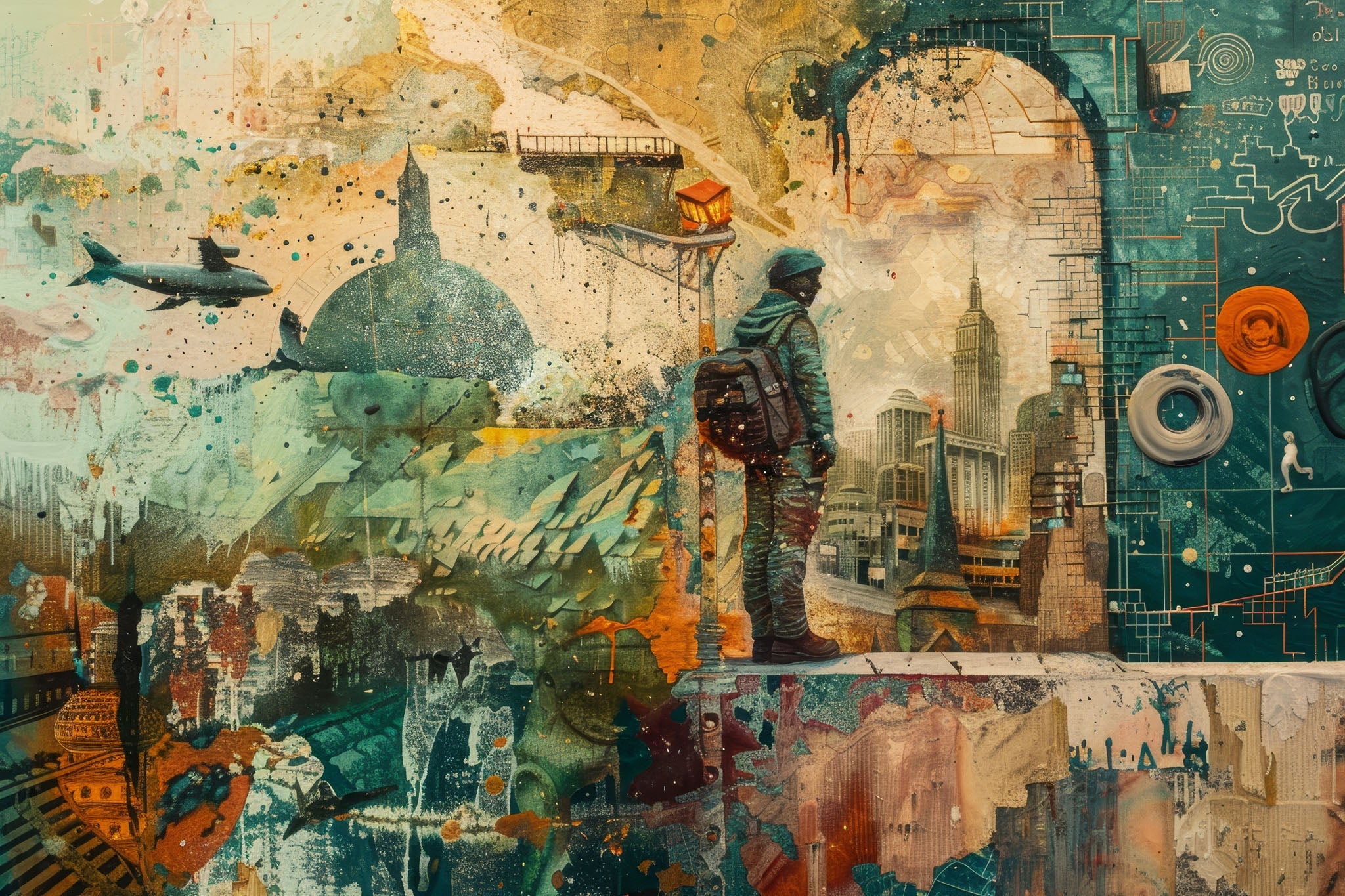 Urban Exploration Mixed Media Wall Art