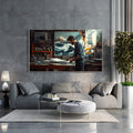 Minimal Leaf Framed Canvas Wall Art