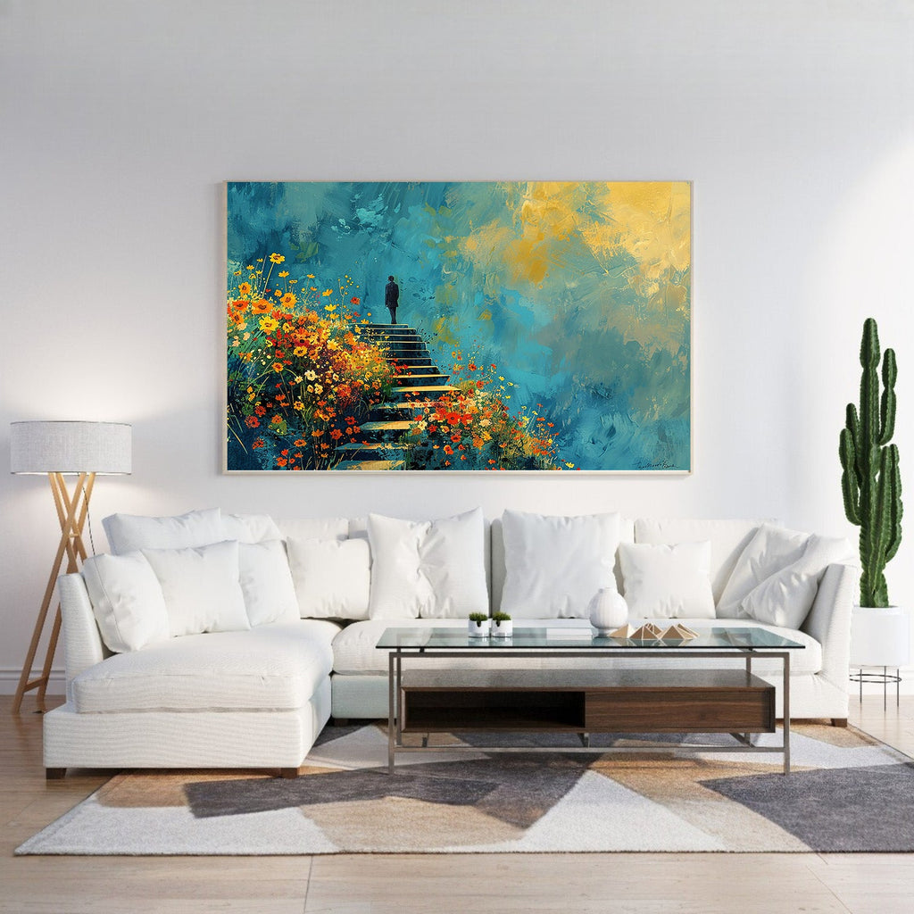 Serene Botanical Framed Canvas Wall Art