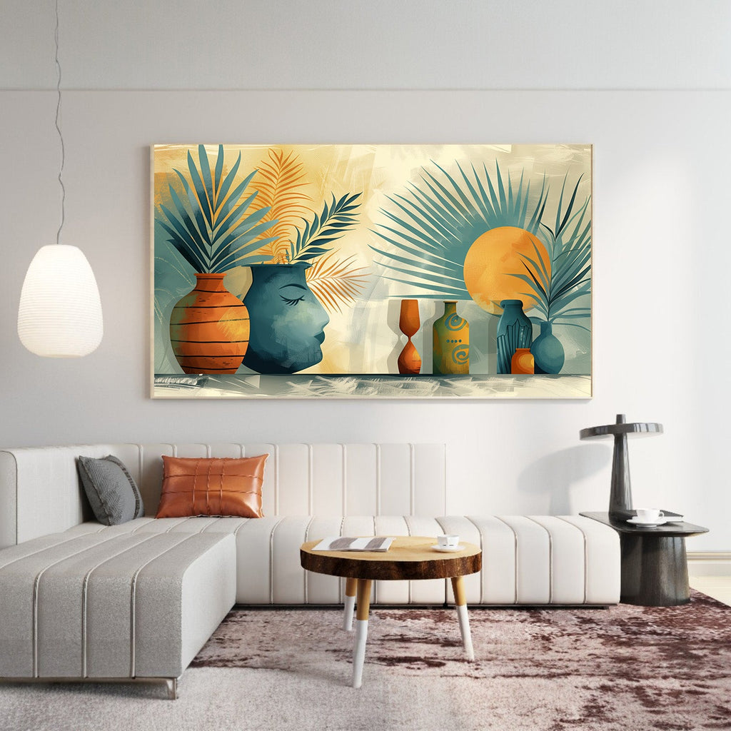 Calm Botanical Framed Canvas Wall Art
