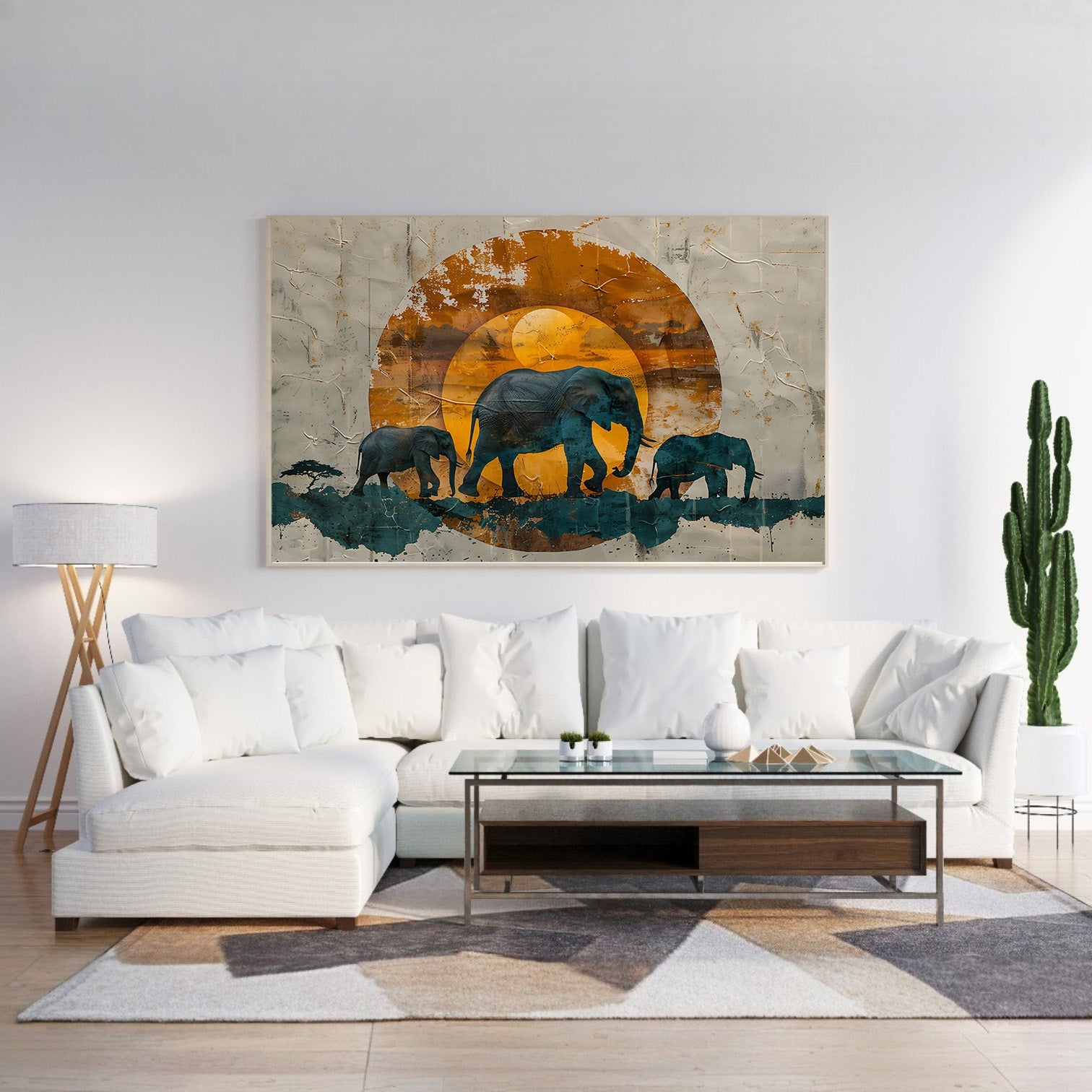 Organic Botanical Framed Canvas Wall Art