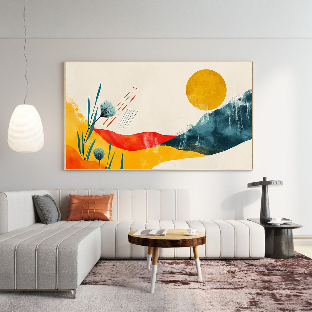 Modern Leaf Framed Canvas Wall Art