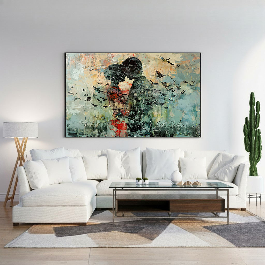 Minimal Botanical Framed Canvas Wall Art