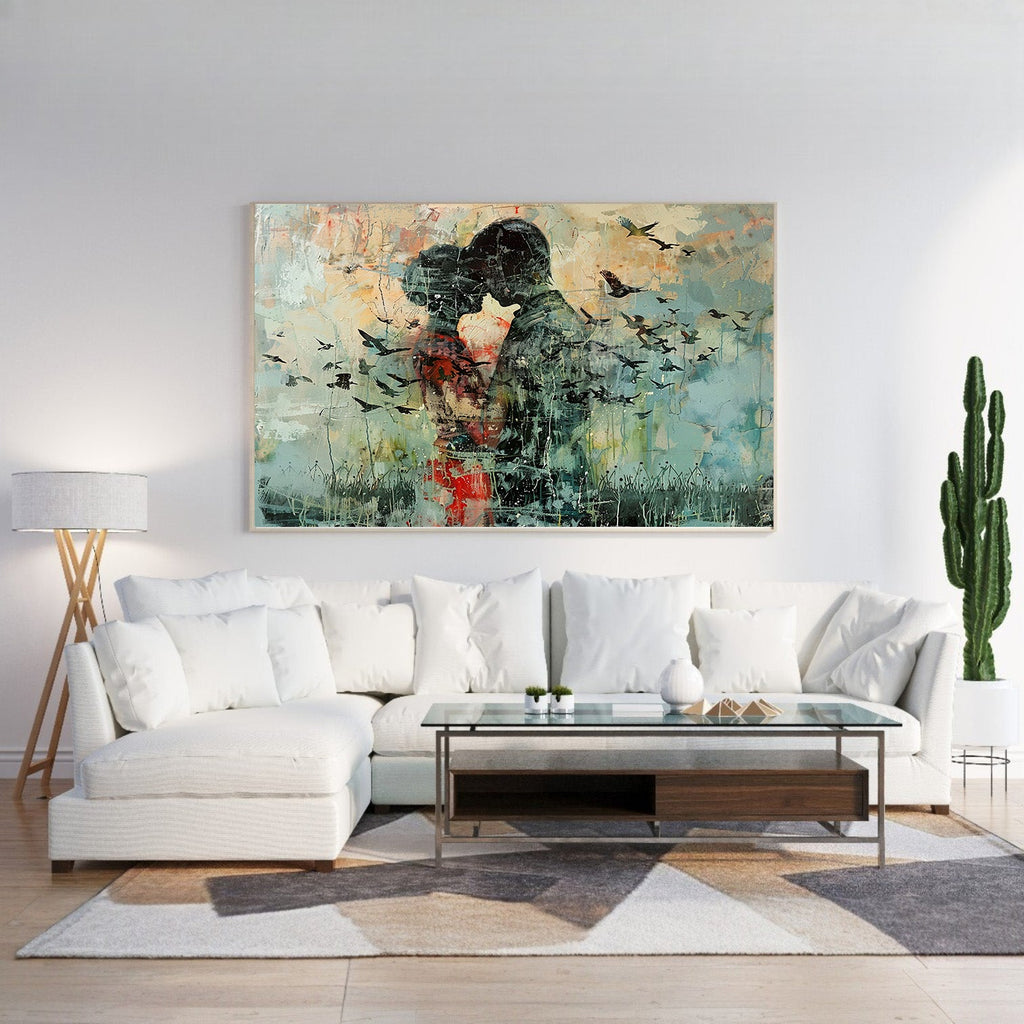 Minimal Botanical Framed Canvas Wall Art