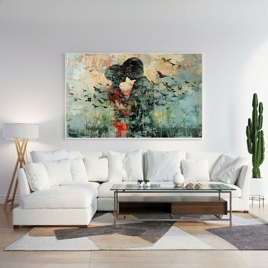 Minimal Botanical Framed Canvas Wall Art