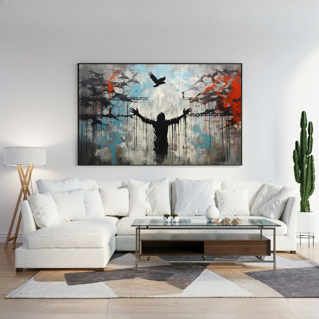 Modern Botanical Framed Canvas Wall Art