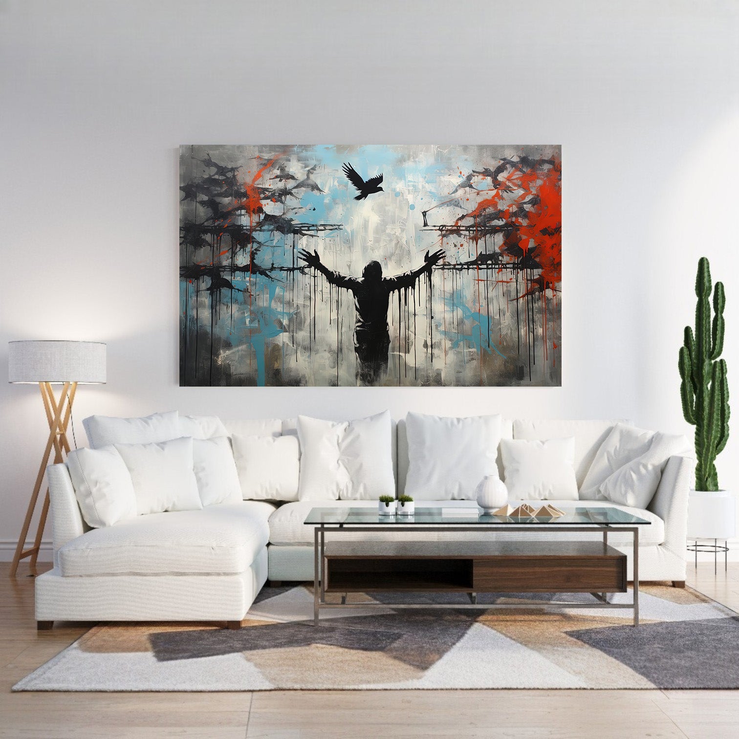 Modern Botanical Framed Canvas Wall Art