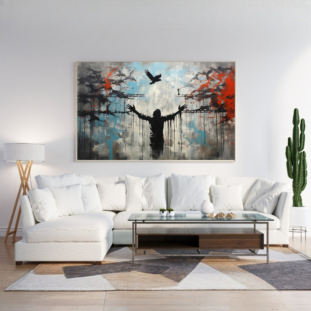 Modern Botanical Framed Canvas Wall Art