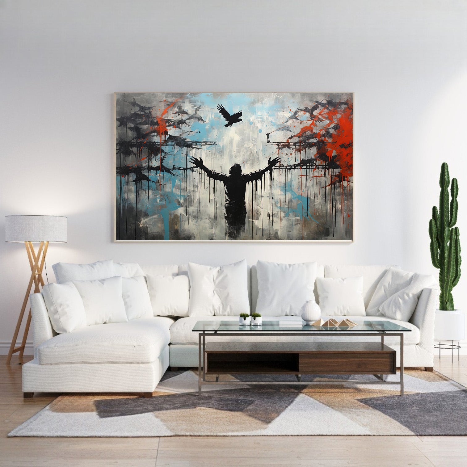 Modern Botanical Framed Canvas Wall Art