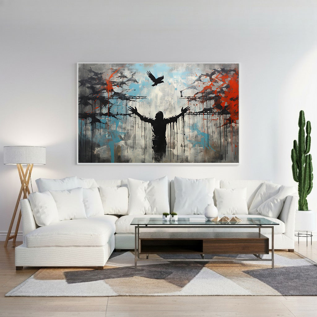 Modern Botanical Framed Canvas Wall Art