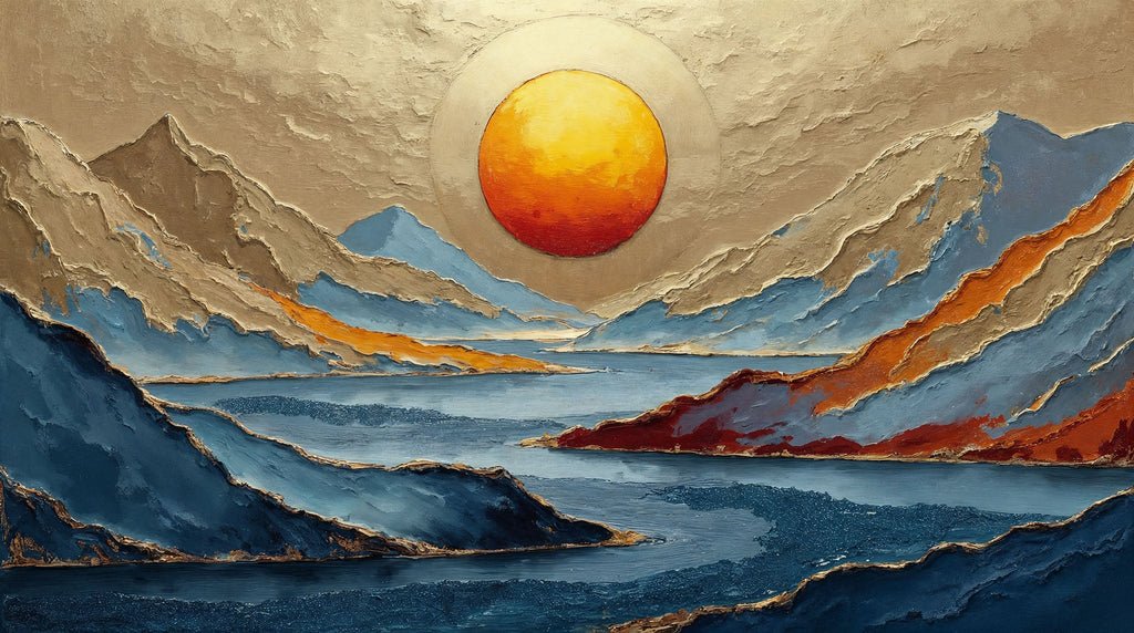 Abstract Mountain Landscape Wall Art