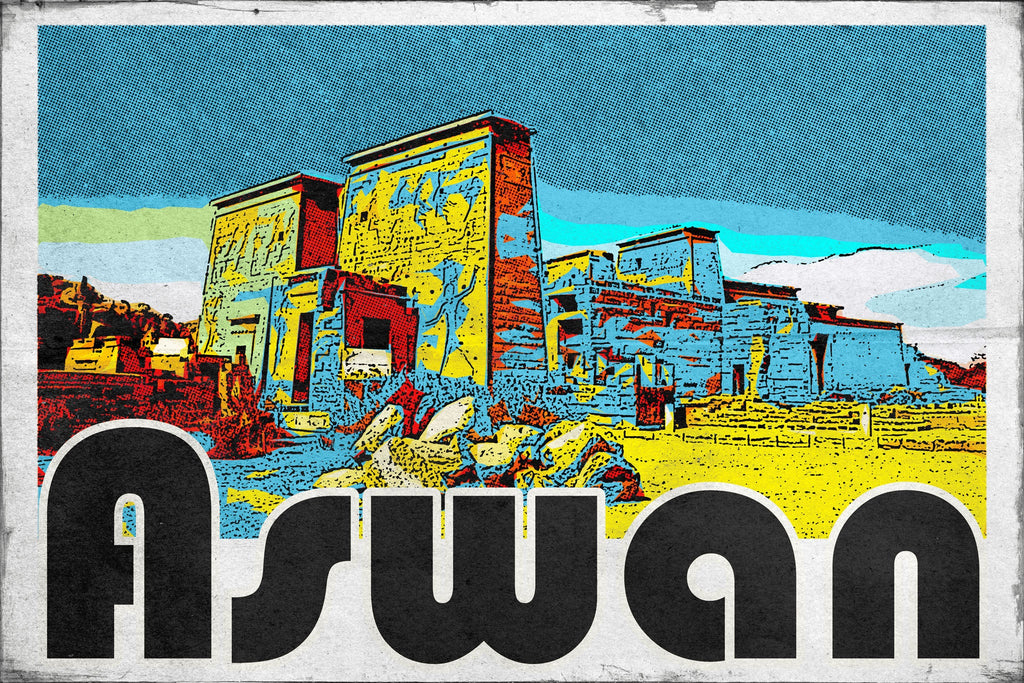 Aswan Vintage Postcard Wall Art