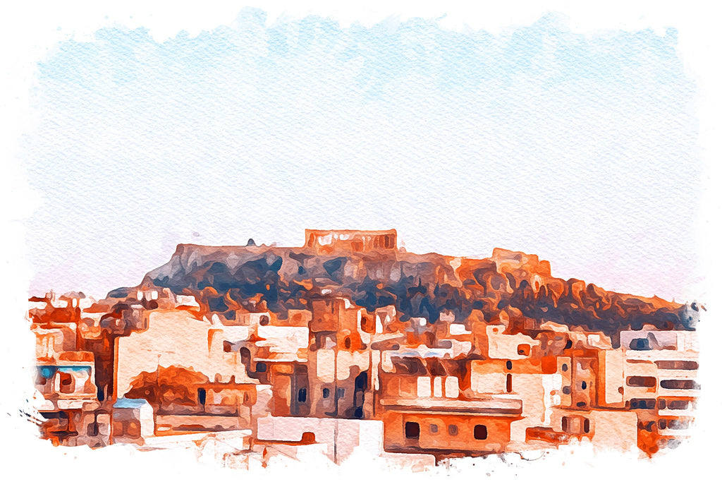 Watercolor Cityscape Wall Art