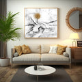 Abstract Landscape With Golden Tree Wall Art