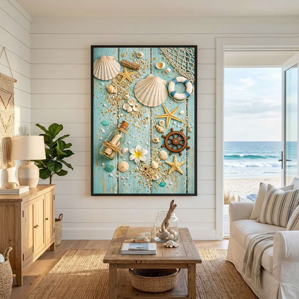 Nautical Beach Treasures Wall Art