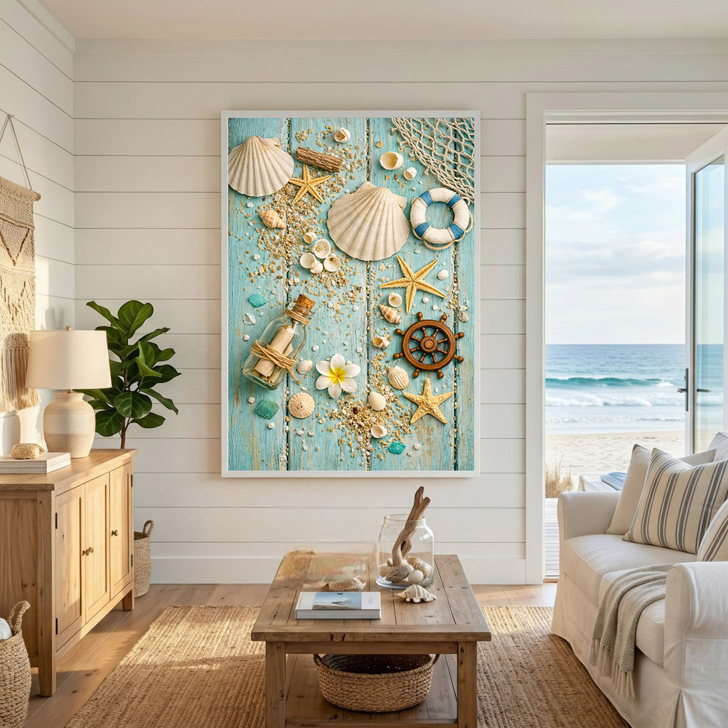 Nautical Beach Treasures Wall Art