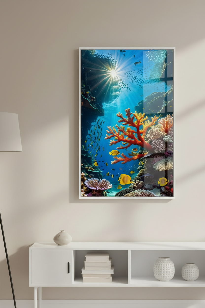 Colorful Ocean Animals Canvas Wall Art