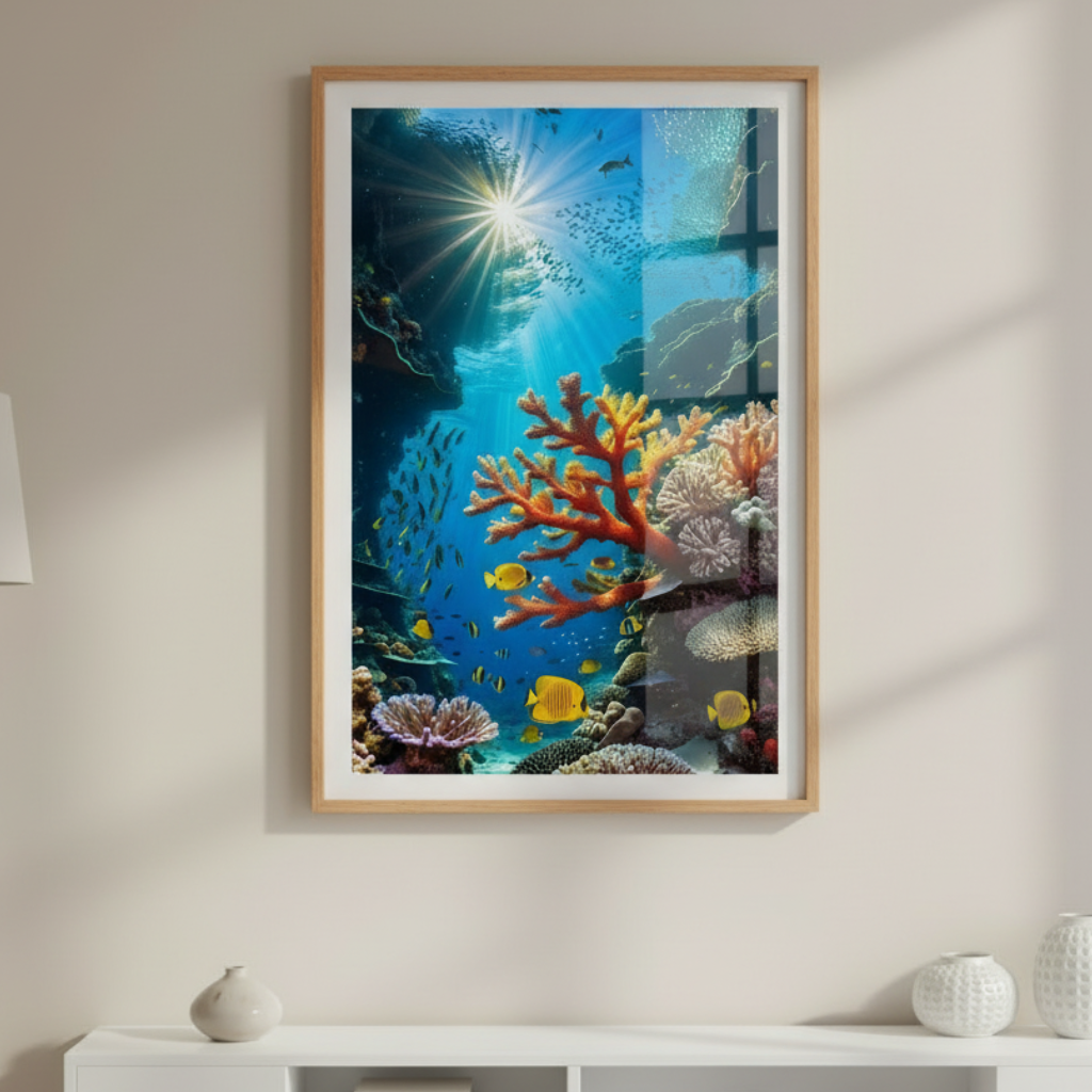 Colorful Ocean Animals Canvas Wall Art