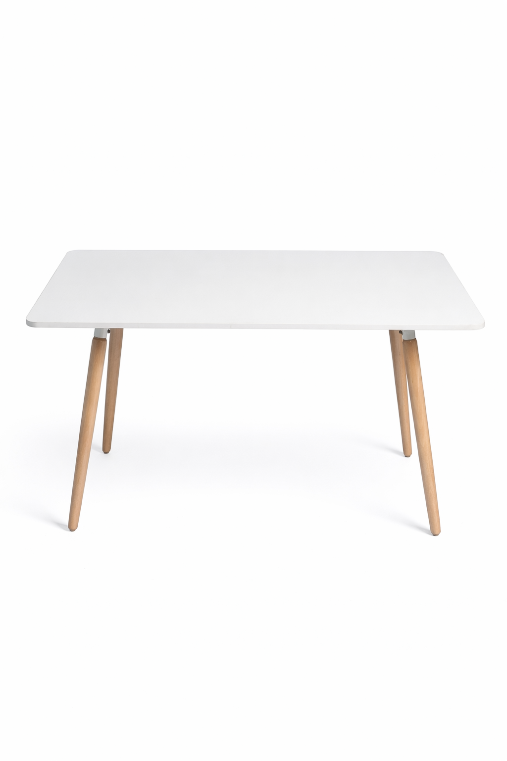 Modern Rectangular MDF Dining Table with Beech Wood Legs