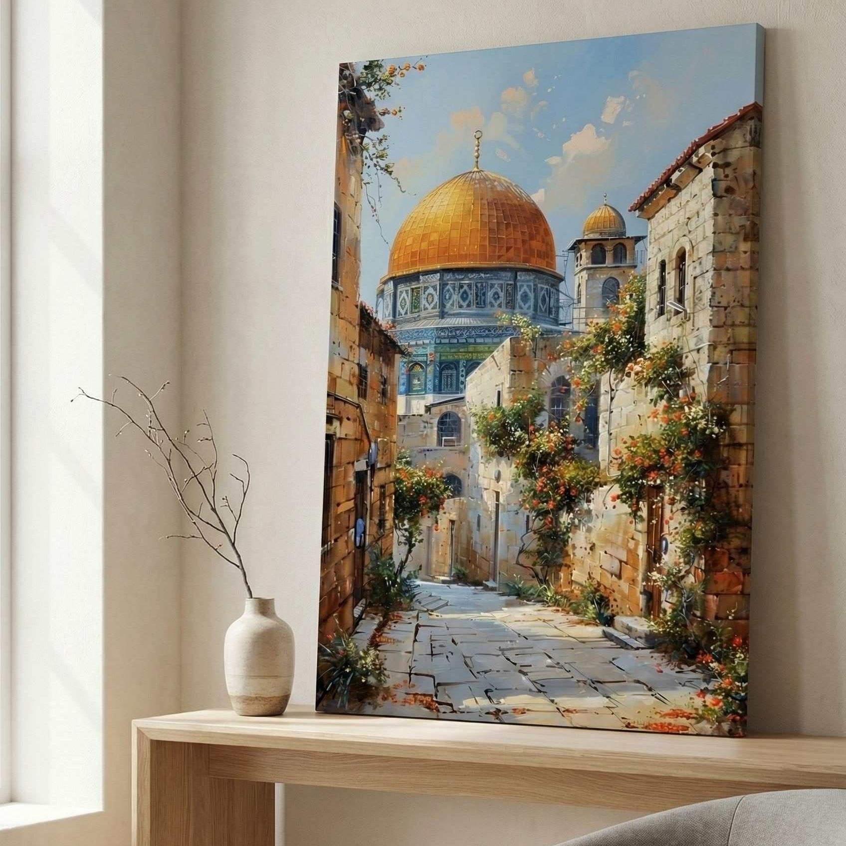 Masjed Al Aqsa Dome of the Rock Jerusalem Canvas Art