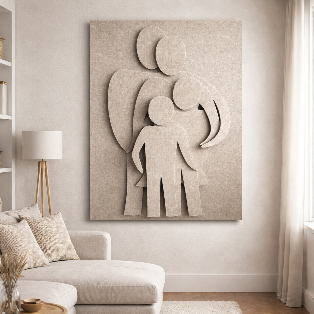 Minimalist Family Silhouette Canvas