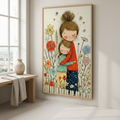 Motherly Embrace Floral Canvas