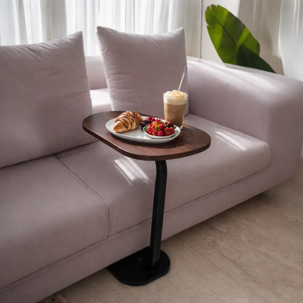 Modern C-Shaped Side Table