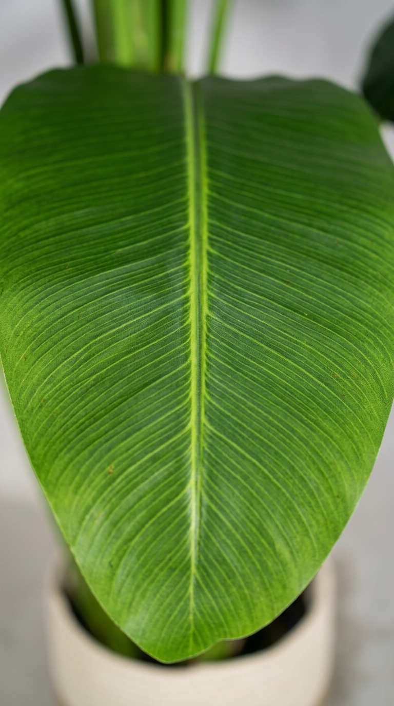 Artificial Banana Leaf Plant in Woven Pot