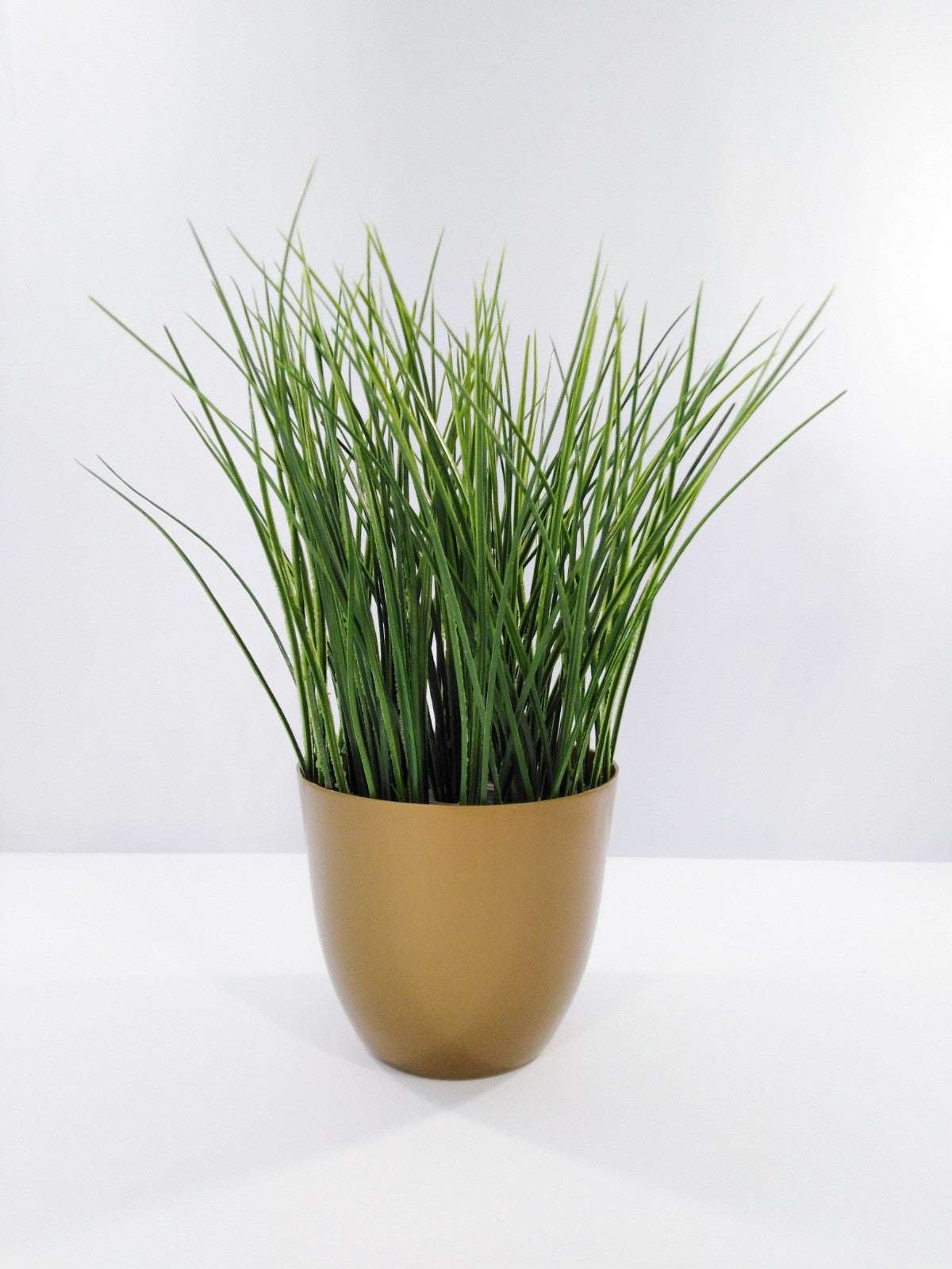 Artificial Grass Plant in gold Pot