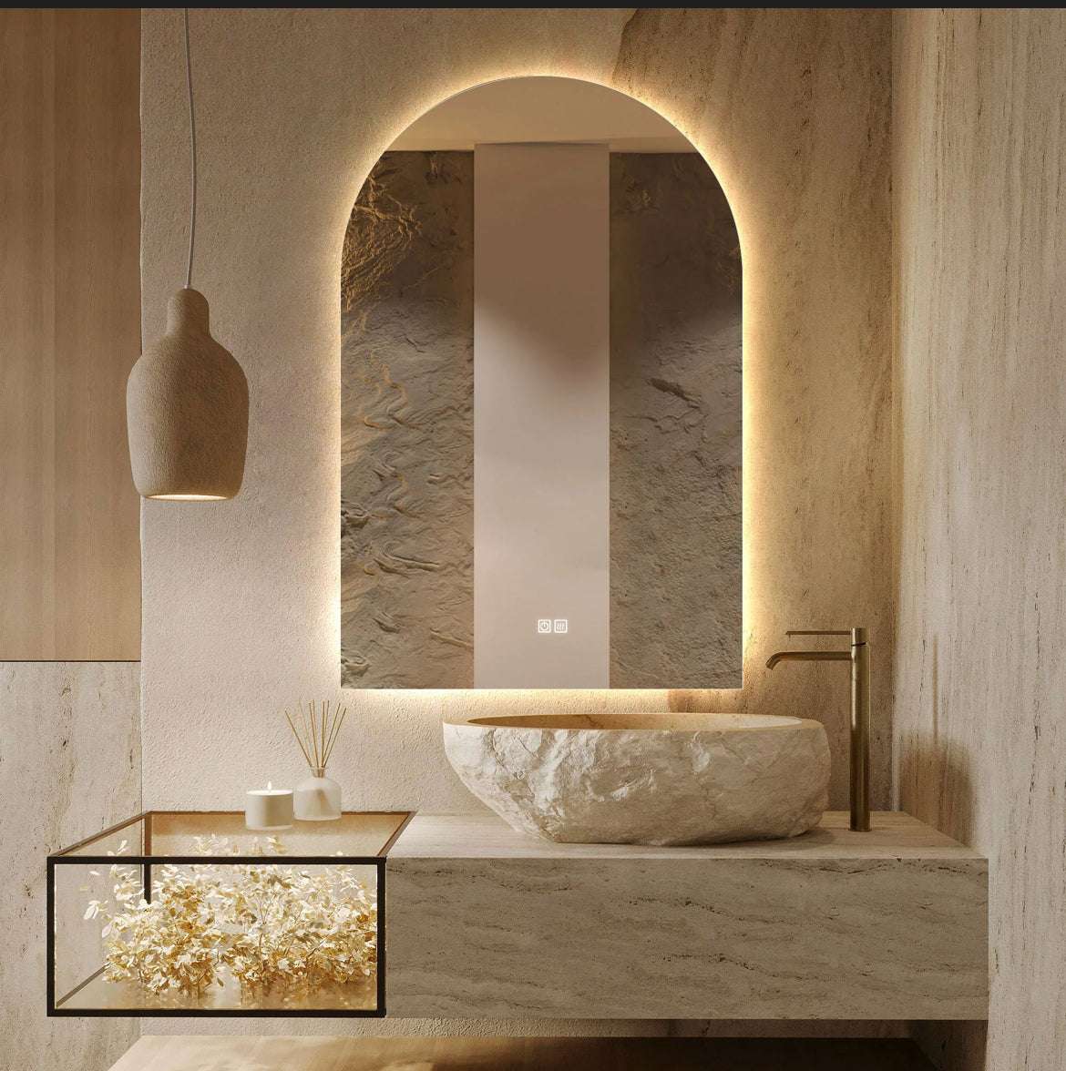 Arclume - LED Backlit Arch Bathroom Mirror