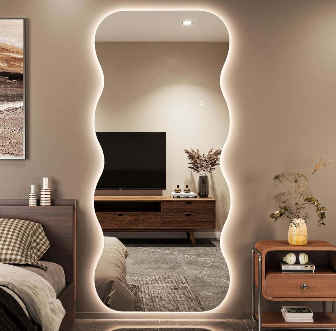 Wavora - LED Backlit Organic Full-Length Mirror