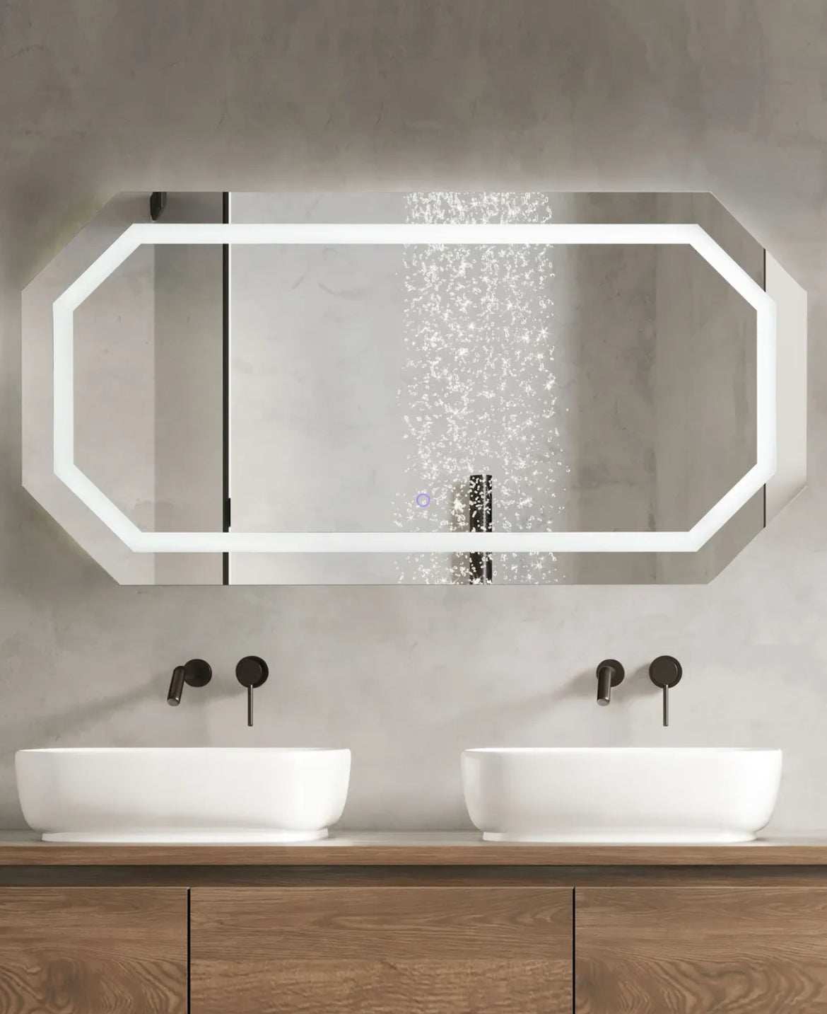 Octavia - LED Backlit Geometric Bathroom Mirror