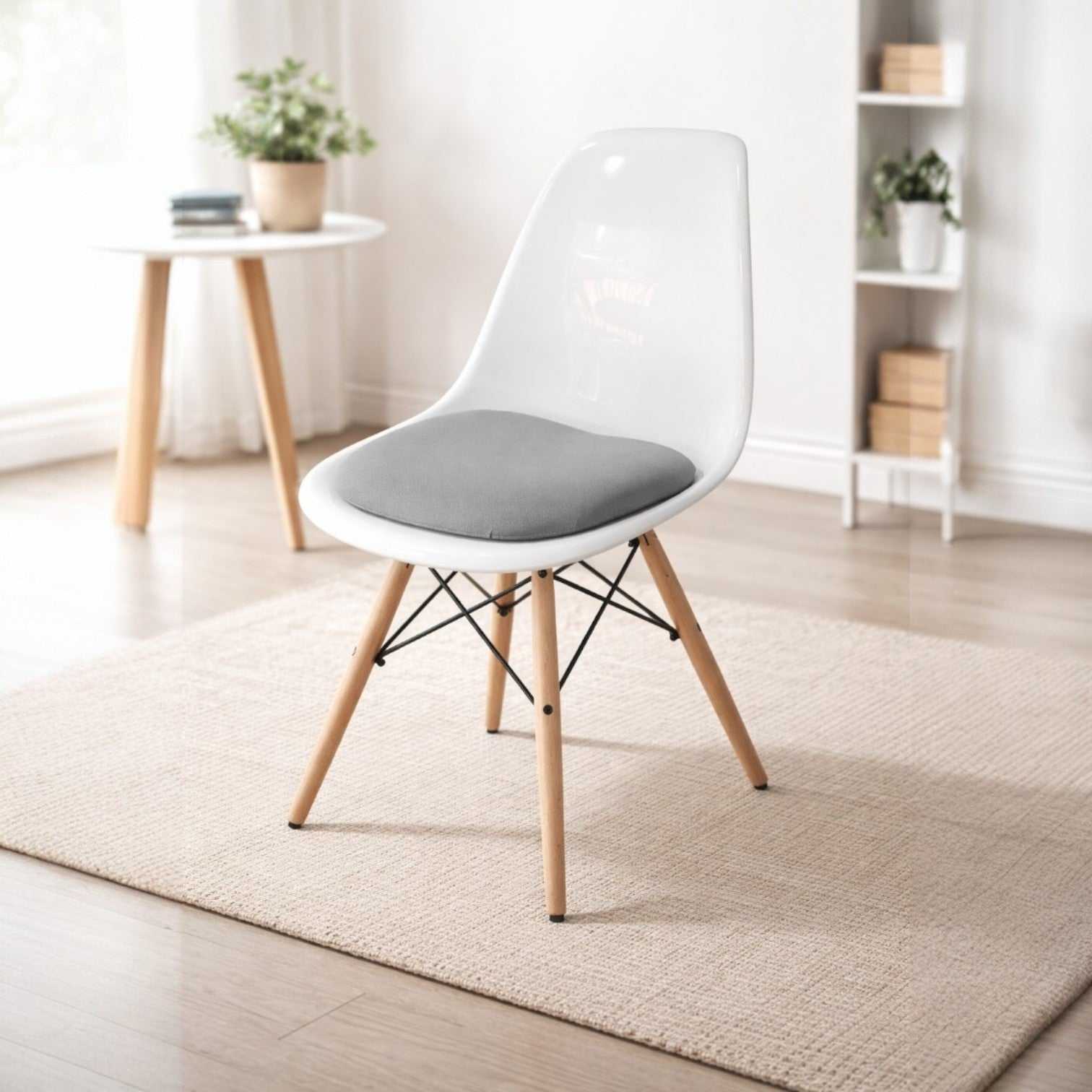 High-Quality Acrylic Dining Chair with Beech Wood Legs