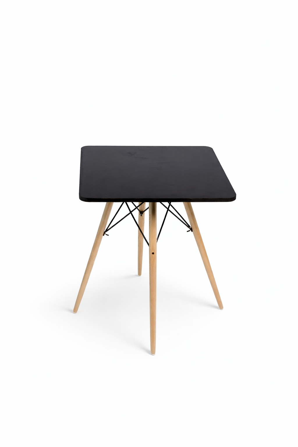 Modern Square MDF Dining Table with Beech Wood Legs