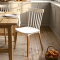 Modern Spindle Back Acrylic Dining Chair with Beech Wood Legs