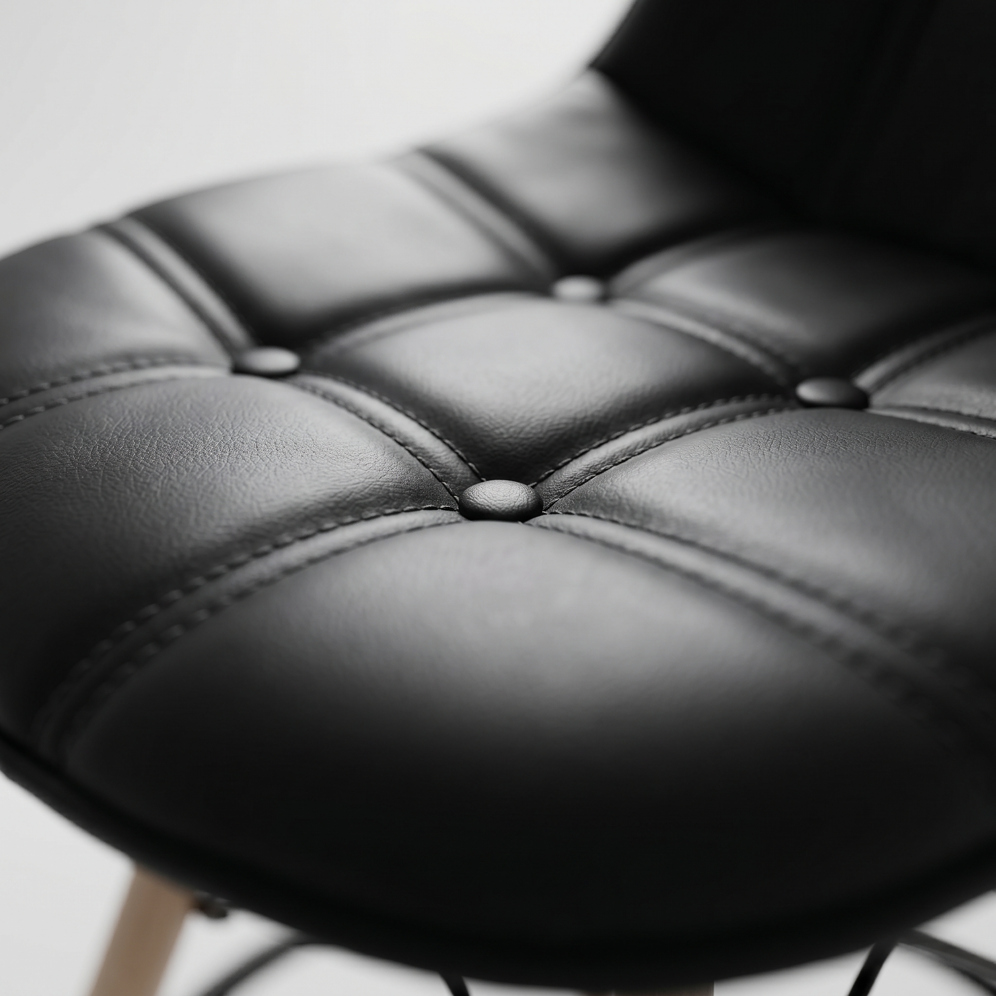 Acrylic Upholstered Bar Stool with Beech Wood Legs