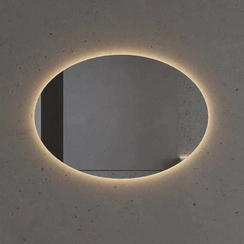 AuraView - Oval LED Mirror with Warm Backlight