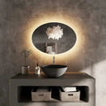 AuraView - Oval LED Mirror with Warm Backlight