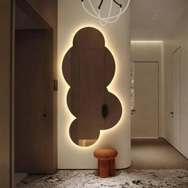Cloudia - Cloud-Shaped LED Mirror with Warm Glow