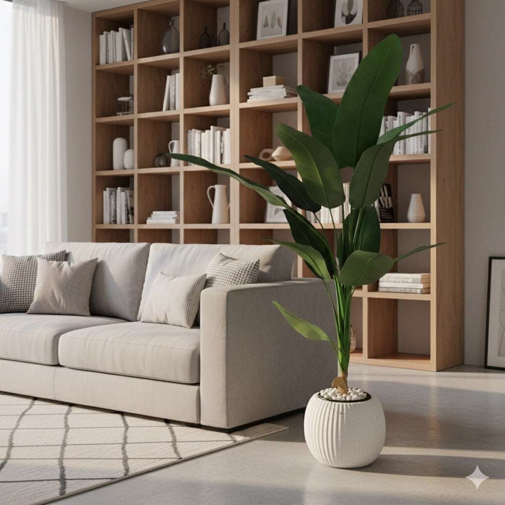 Tall Artificial Banana Leaf Plant