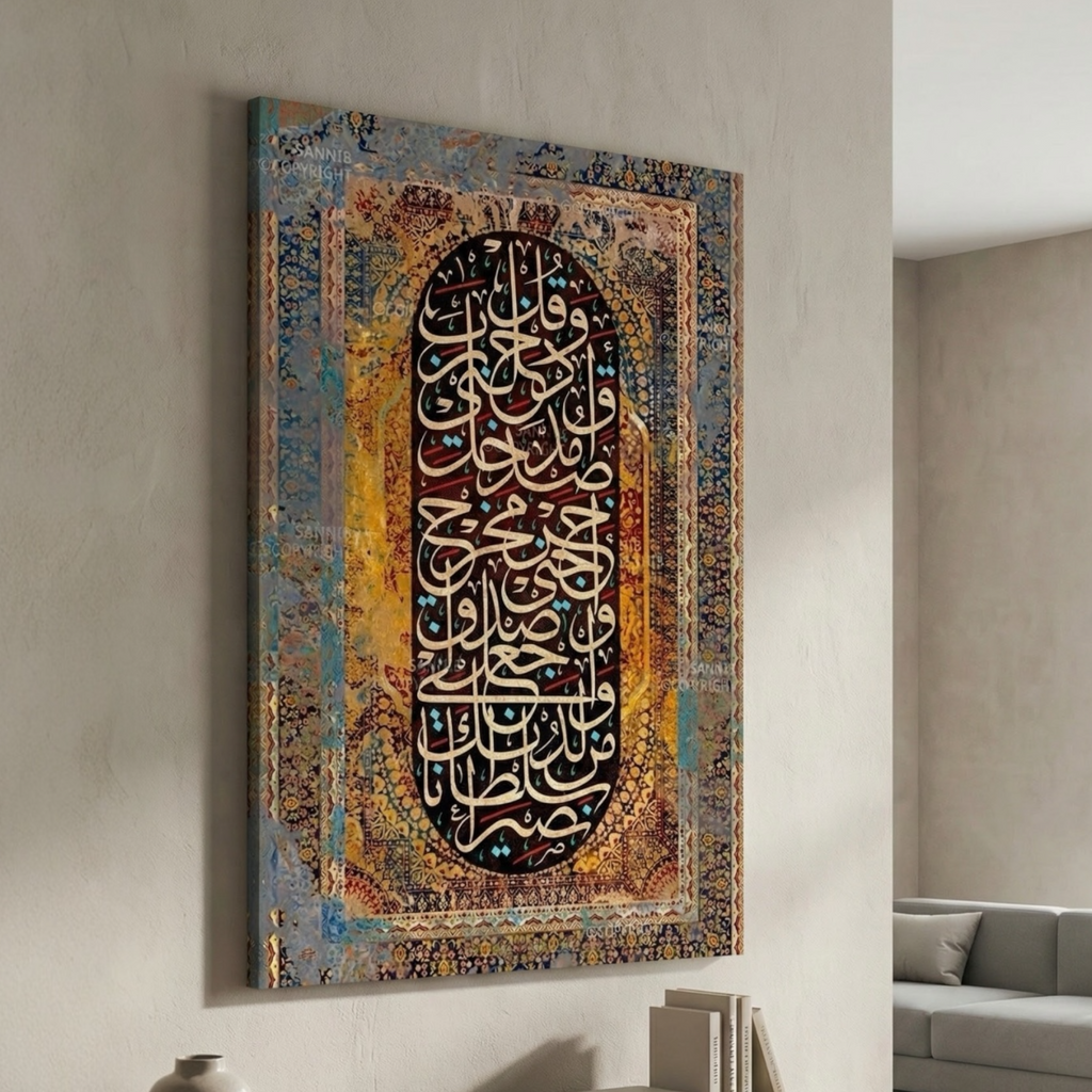 Islamic Calligraphy Arch Canvas Art