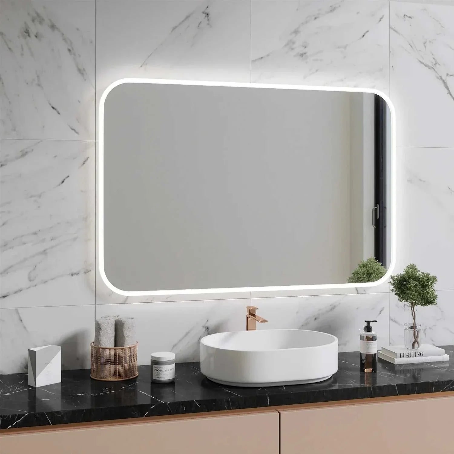 HaloEdge - Curved LED Bathroom Mirror