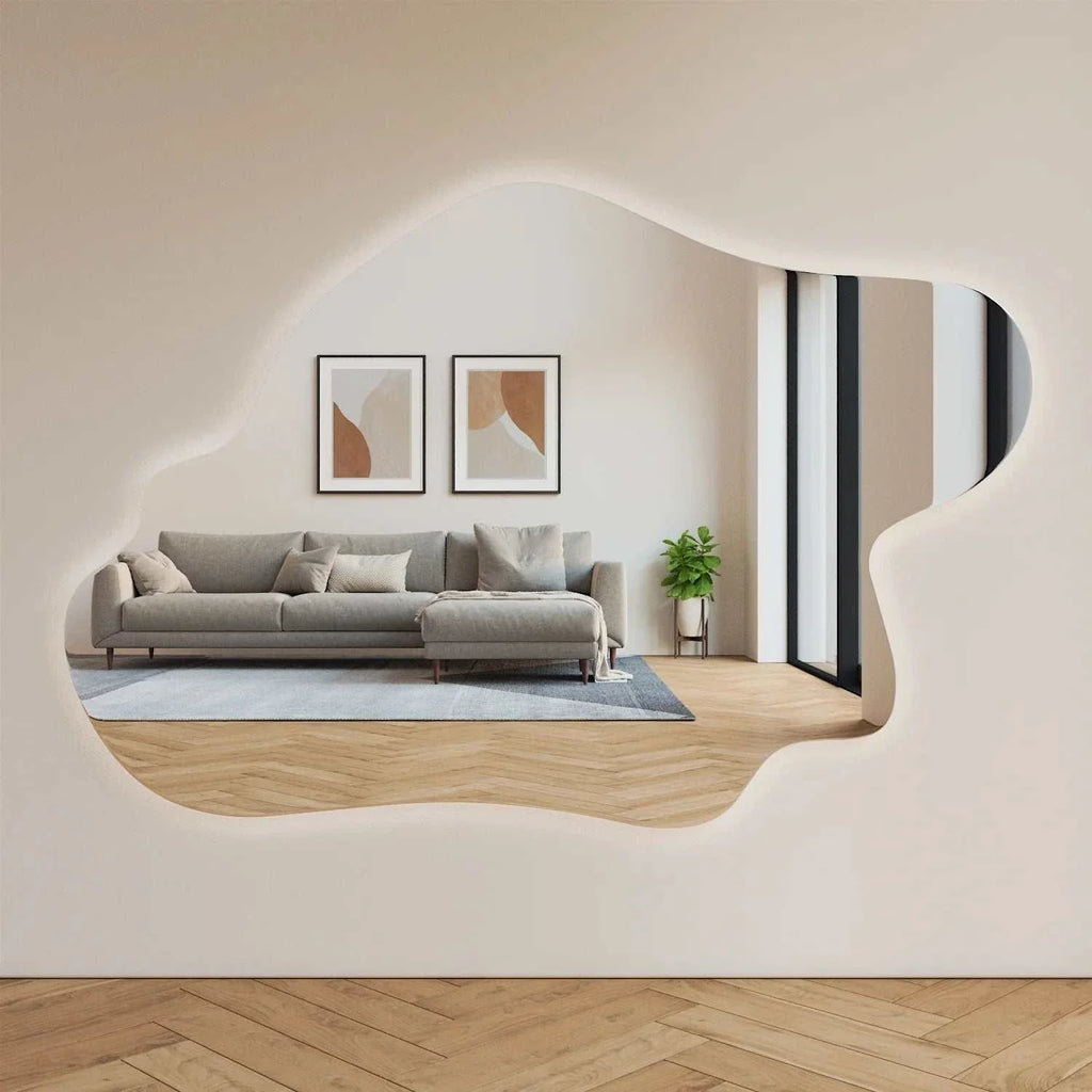 Island - Abstract Island LED Mirror