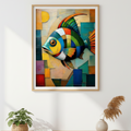 Abstract Colorful Fish Canvas Wall Art