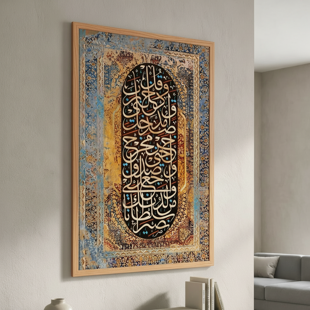 Islamic Calligraphy Arch Canvas Art