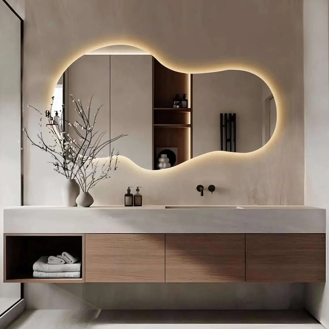 Waveform - Artistic LED Backlit Mirror