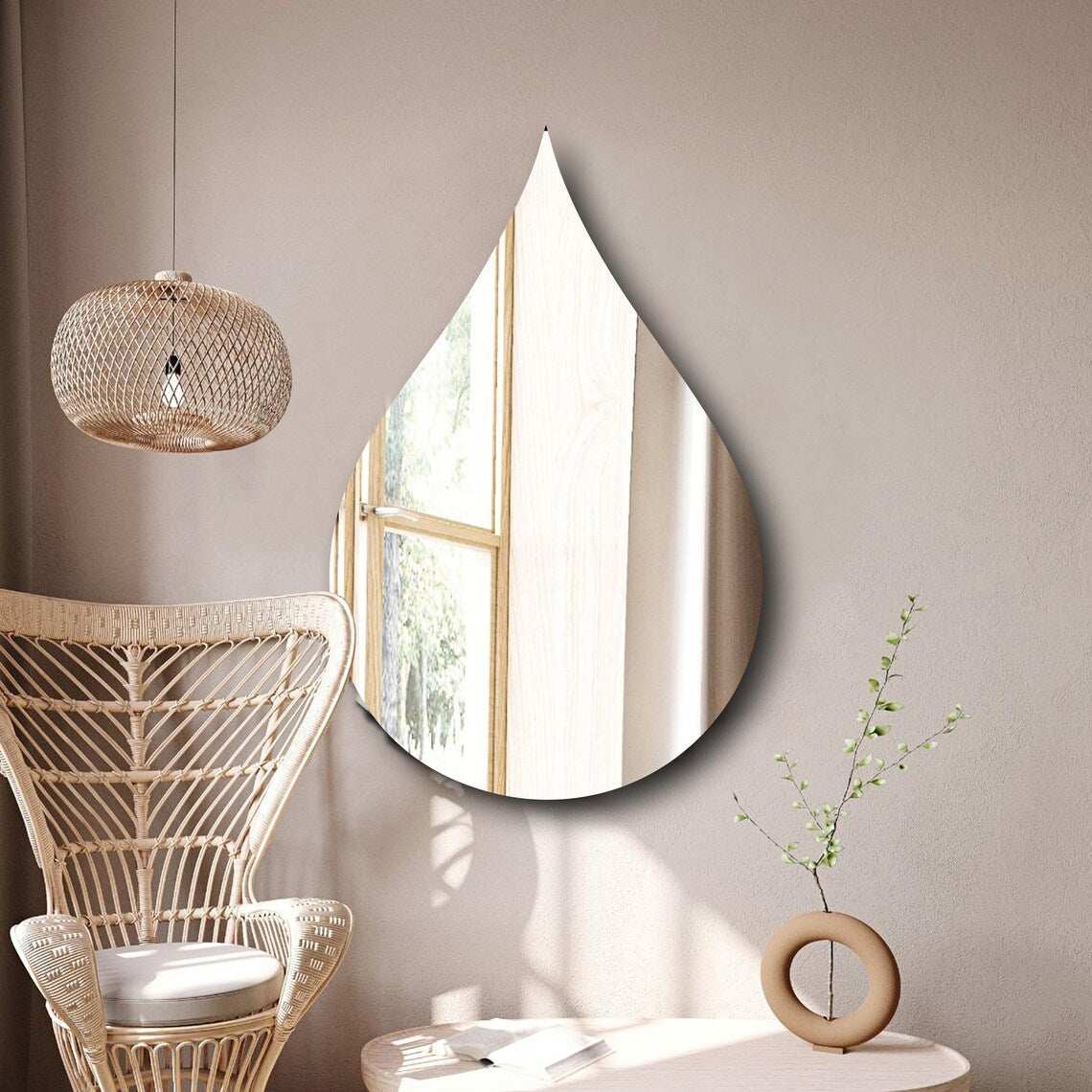 Dewdrop - Tear-Shaped Decorative Mirror