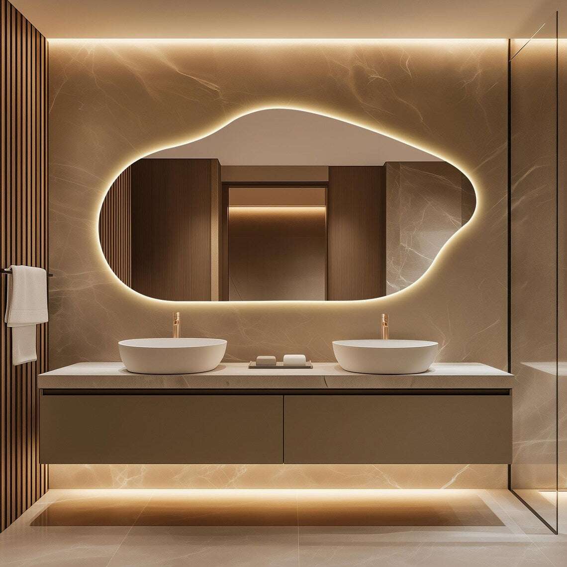 Eclipse - Asymmetrical LED Mirror